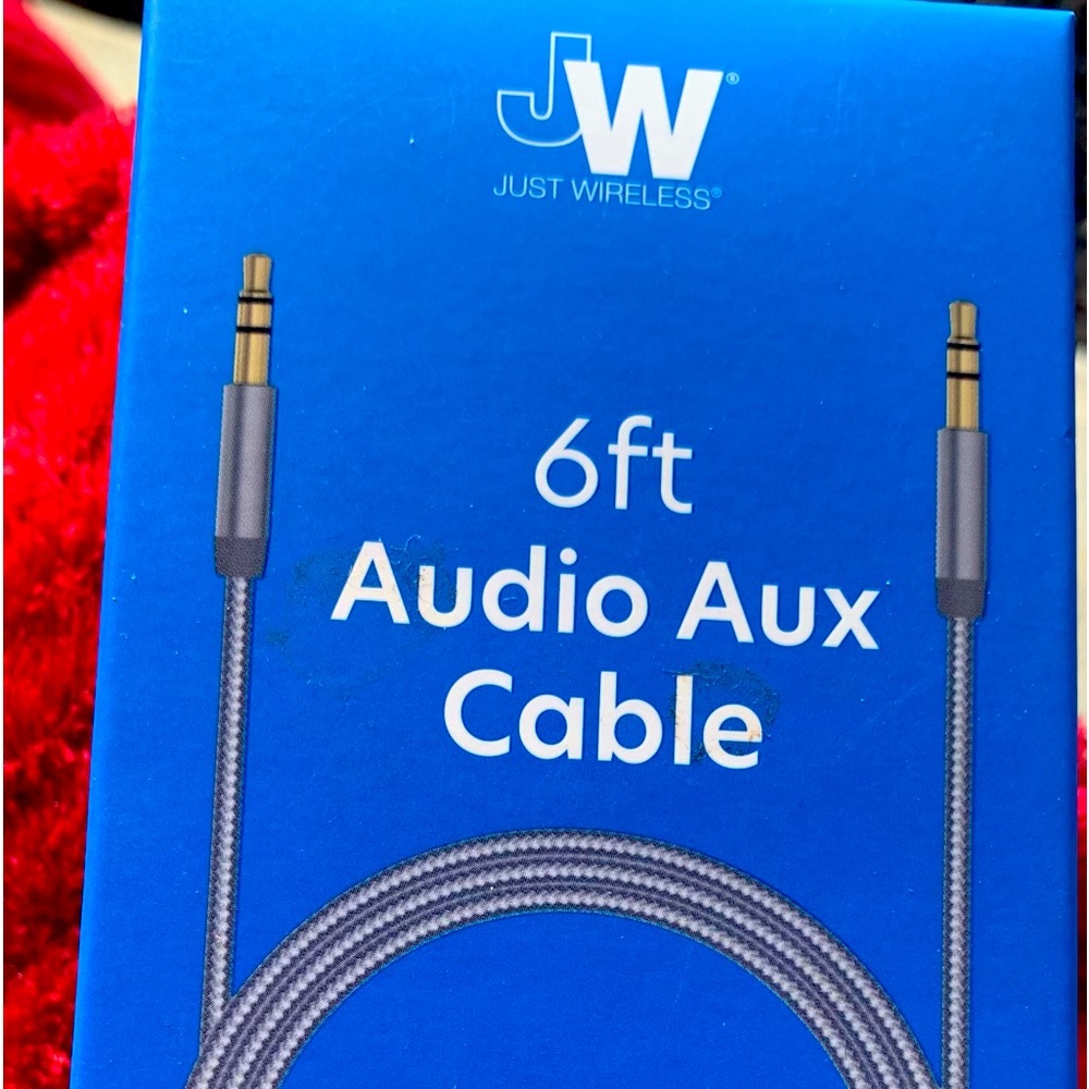 New. Just wireless 6ft nylon braided audio aux cable.